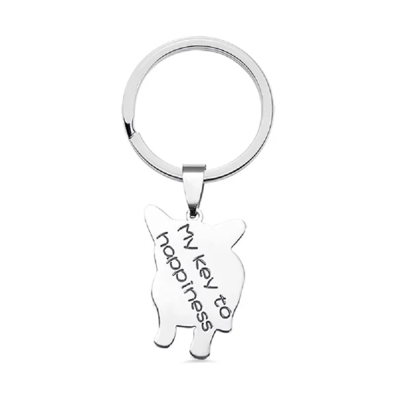 Custom dog photo keychain