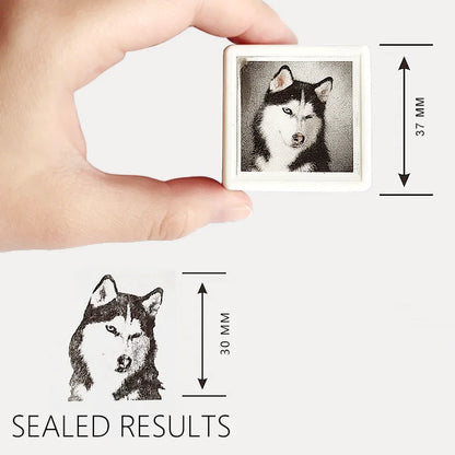 Custom Pet Portrait Stamp – Personalized Pet Art