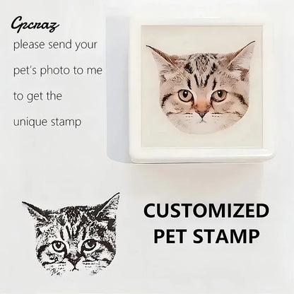 Custom Pet Portrait Stamp – Personalized Pet Art